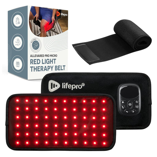 Lifepro - Cinturón de terapia de luz roja - Terapia de luz roja infrarroja para cuerpo, espalda y hombro con LED de triple chip, cinturón allevared con longitudes de onda de 660 nm y 850 nm, para