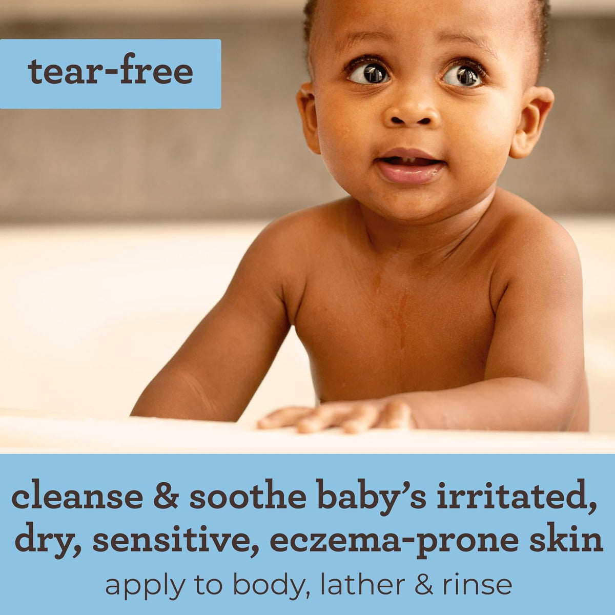 Aveeno Baby Cleansing Therapy Body Wash | 8 oz, avena natural, provitamina B5, hipoalergénico, piel sensible y propensa al eccema