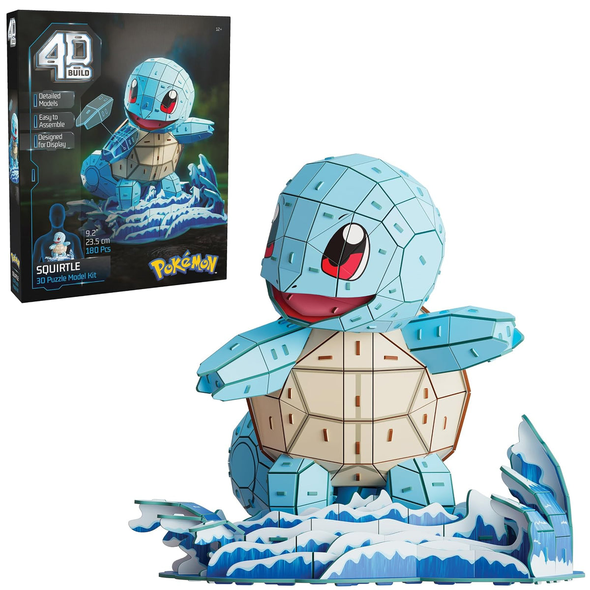 4D Build Kit de Modelo 3D Armable Pokémon, 612 Piezas - Squirtle