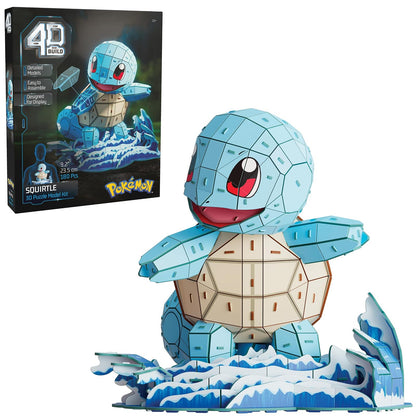4D Build Kit de Modelo 3D Armable Pokémon, 612 Piezas - Squirtle