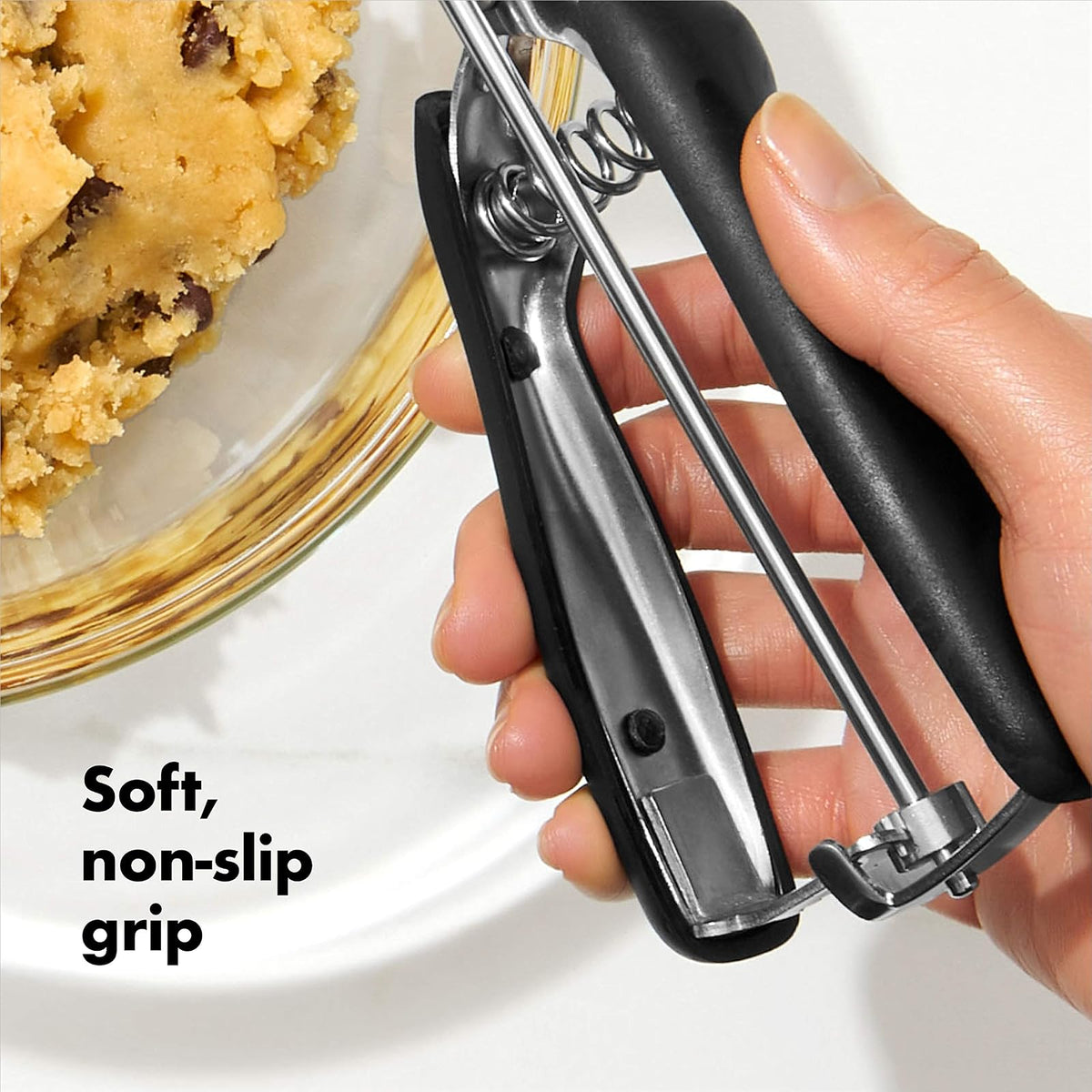 OXO 1044082 Cuchara para Masa, Grande, Acero Inox, 45 ml