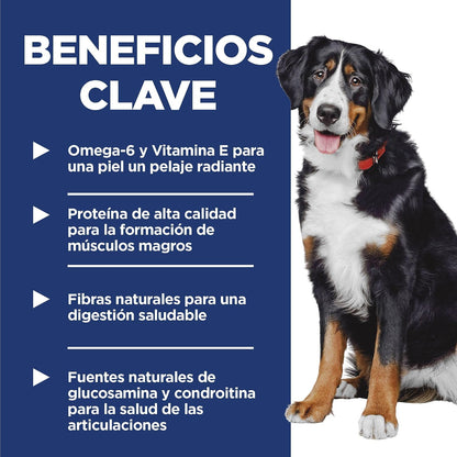 Hill's Science Diet Croquetas para Perro Grande Adulto Sabor Pollo 15Kg | Croquetas Hill's para perro, pollo real, razas grandes, vitalidad senior, salud de órganos vitales, energía diaria
