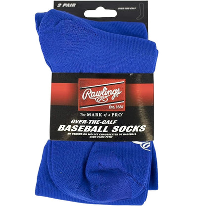 Rawlings - Calcetines atléticos | Béisbol/Softball | 2 pares | Varios tamaños/colores