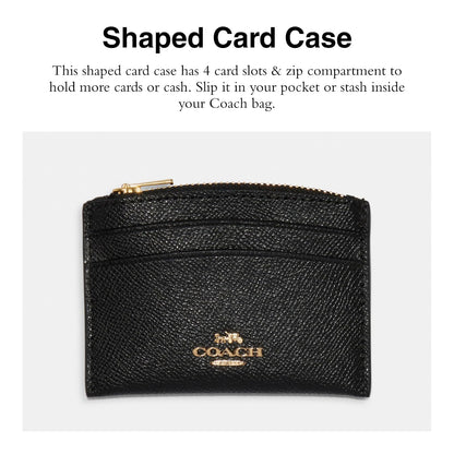 COACH - Funda para tarjetas con forma de mujer, Negro, One Size