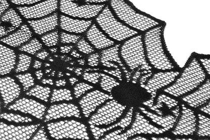 DII Halloween Lace Table Runner for Halloween Parties, Décor, Dinners, 18 by 72-Inch, Black