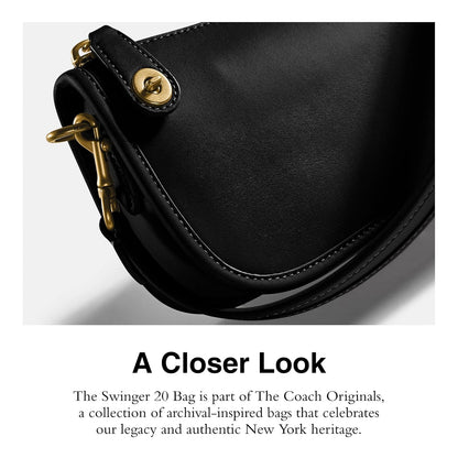 Coach Crystal Signature - Bolsa para mujer, Negro, One Size