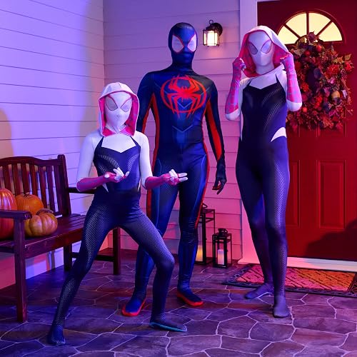 Disfraz de Spider-Gwen Zentai para niños, disfraz de Marvel, talla XS