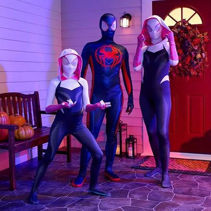 Disfraz de Spider-Gwen Zentai para niños, disfraz de Marvel, talla XS