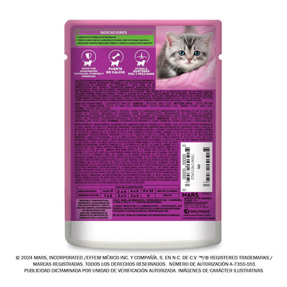 WHISKAS - Alimento Húmedo para Gatitos, Sabor a Soufflé de Salmón, 24 Sobres para Gato, 85 gr., c/u