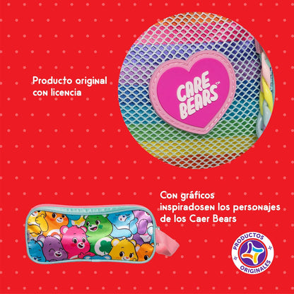 Ruz Lapicera Triple Infantil y Preescolar | Care Bears | 100% Poliéster | Estuche Escolar para Niños con 2 Compartimentos y Cierre de Cremallera | Recomendado desde 3 años