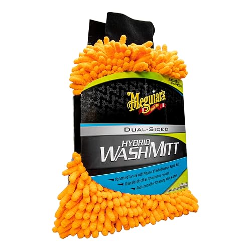 Meguiar's Hybrid Wash Mitt, Dual Sided for Washing and Waxing