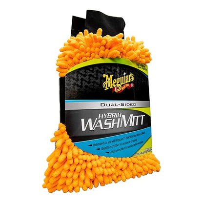 Meguiar's Hybrid Wash Mitt, Dual Sided for Washing and Waxing