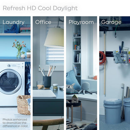 GE Refresh - Bombillas LED de 60 W, luz diurna A15, acabado transparente (paquete de 2)