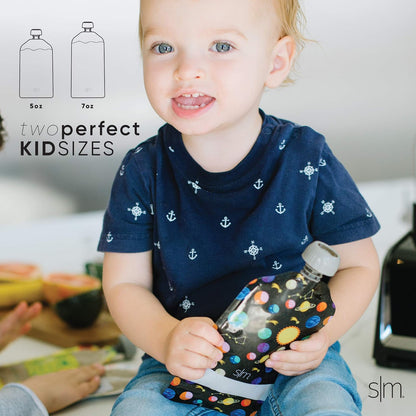 Simple Modern Bolsitas de Comida para Bebés | Paquete de 10 Bolsa Reutilizable Plastico Libre de BPA | Joey Colección | 148ml | Assortment 1