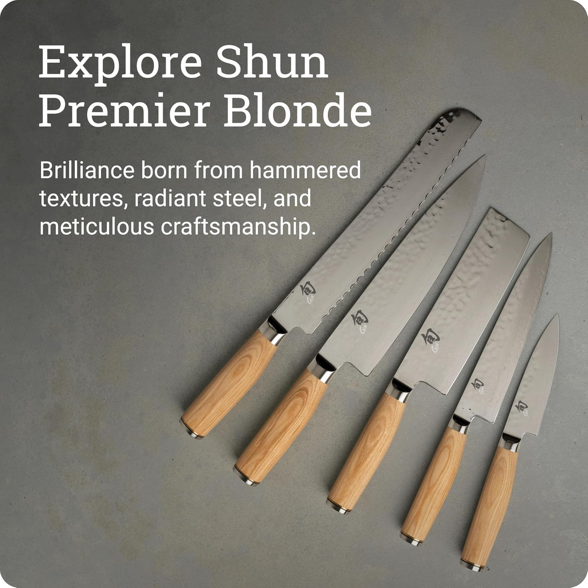 Shun Premier Blonde - Cuchillo Nakiri de 5.5 pulgadas, cuchillo japonés hecho a mano, núcleo VG-MAX con revestimiento de acero inoxidable Damasco, mango Pakkawood, herramienta de corte para chefs