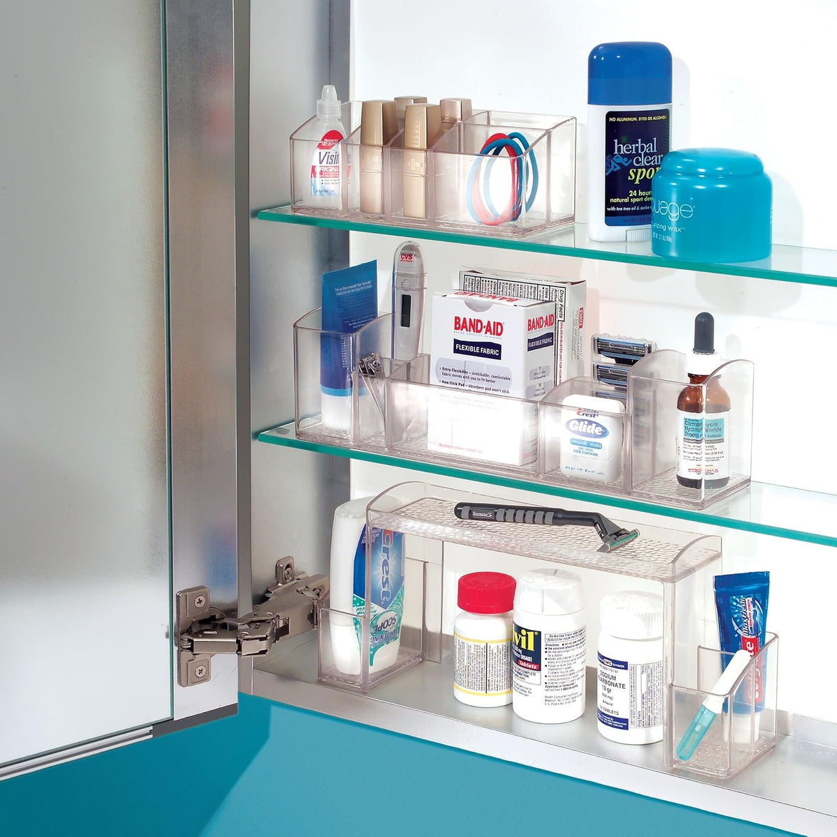 InterDesign Med+ organizador, gabinete de 12", High Rise, transparente