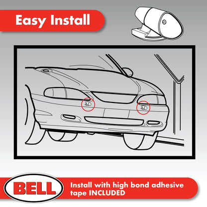 Bell Automotive 22-1-01000-8 Advertencia de Ciervo Negro, Ayuda a Reducir Accidentes, Alerta a Animales, fácil de Instalar