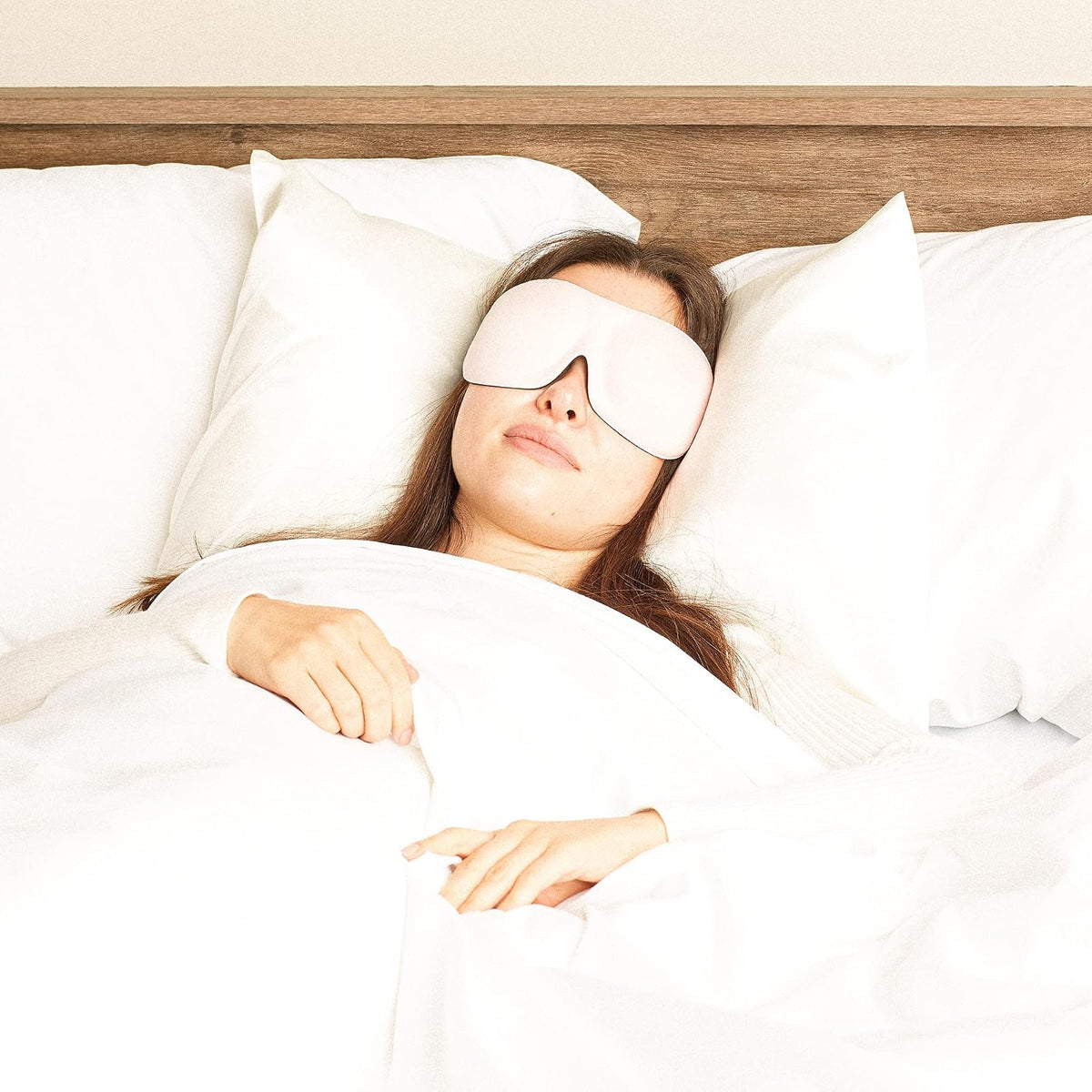 Bucky 40 Blinks - Máscara de ojos sin presión para viajes y dormir, color rosa peonía, talla única