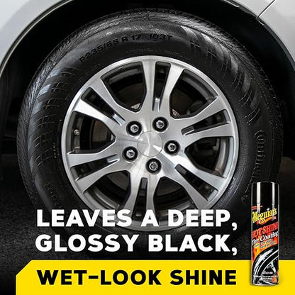 Meguiar's Revestimiento de Neumáticos NXT Insane Shine G13815, 443 ml | Dale a los neumáticos un brillo húmedo profundo y una protección duradera con una fórmula avanzada de autoexpansión