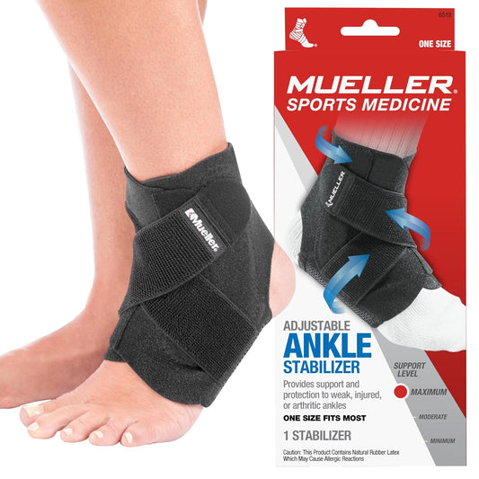 Mueller Estabilizador De Tobillo Ajustable | Negro, Talla Única