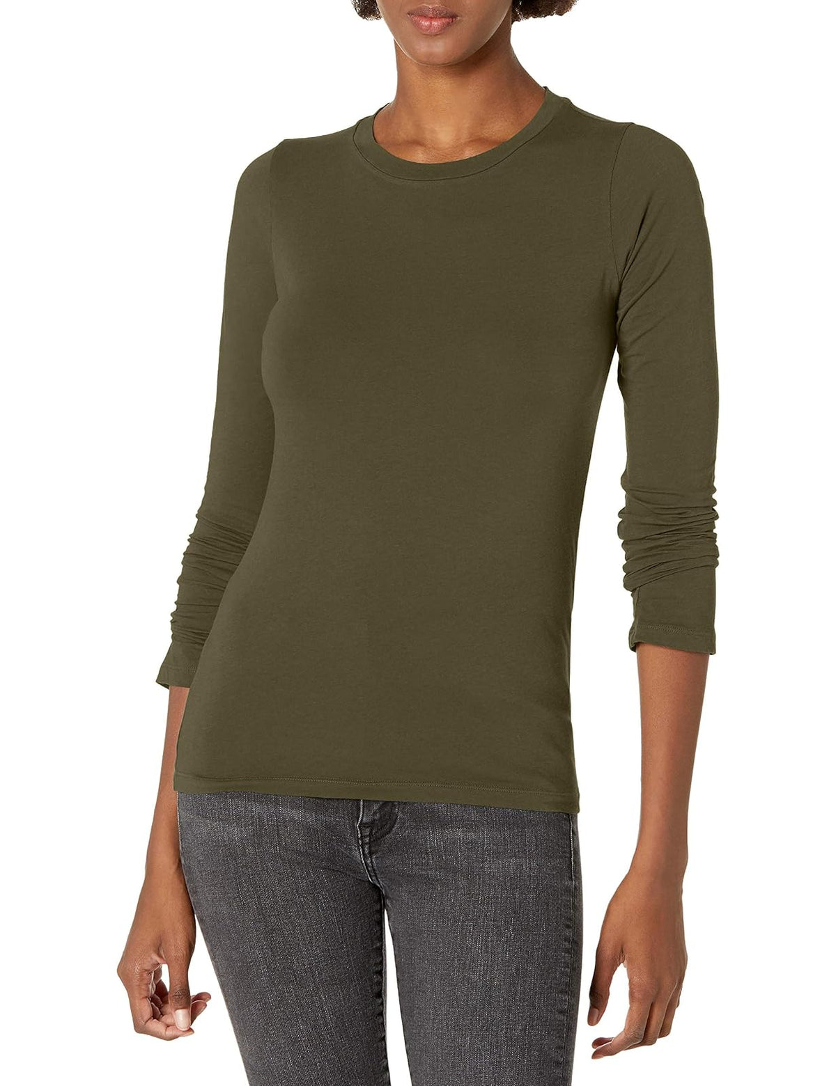 Velvet by Graham & Spencer Zofina Gauzy Whisper Classics - Camiseta de Manga Larga y Cuello Redondo Camiseta para Mujer