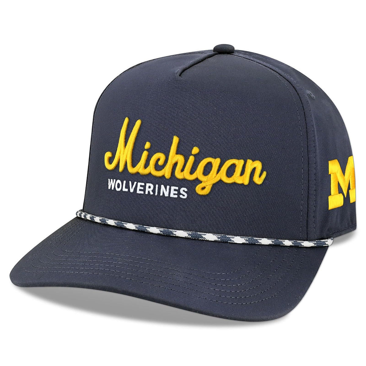Legacy NCAA Officially Licensed Rope Hat, Lightweight Cap for Men & Women, Caddy, One Size Fits Most, Snapback Closure - Michigan Wolverines