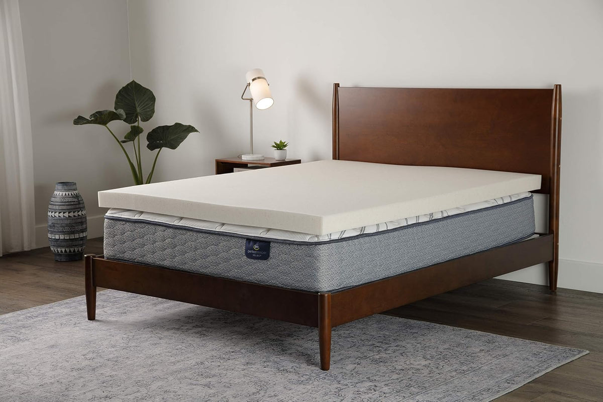 Serta CopperGel - Cubrecolchón de Espuma viscoelástica para aliviar la presión, 3 Pulgadas, tamaño Queen