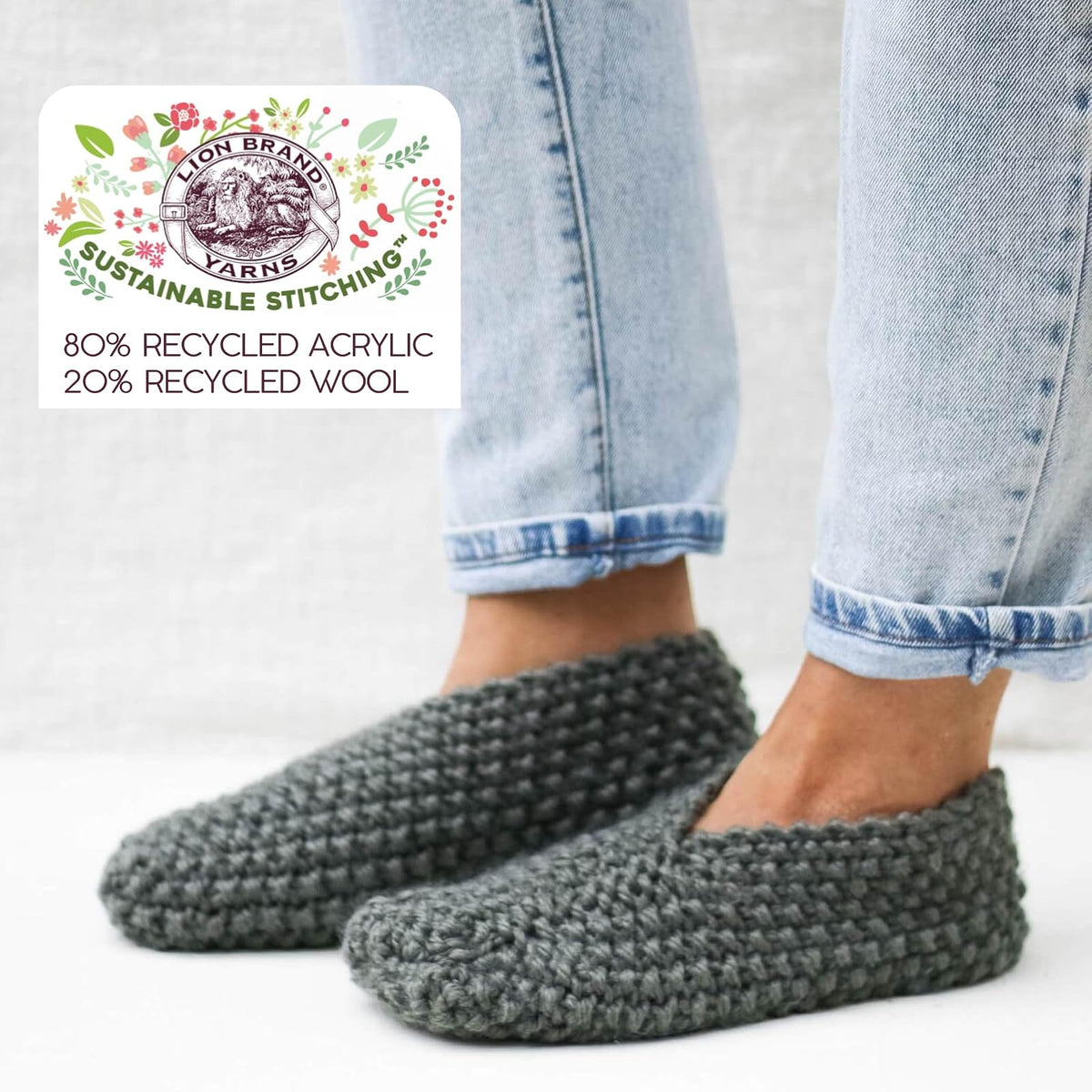 Lion Brand Yarn Wool-Ease T&Q - Hilo voluminoso para ganchillo, oliva, 1 paquete