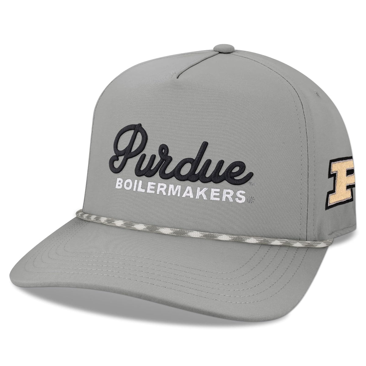 Legacy NCAA Officially Licensed Rope Hat, Lightweight Cap for Men & Women, Caddy, One Size Fits Most, Snapback Closure - Purdue Boilermakers