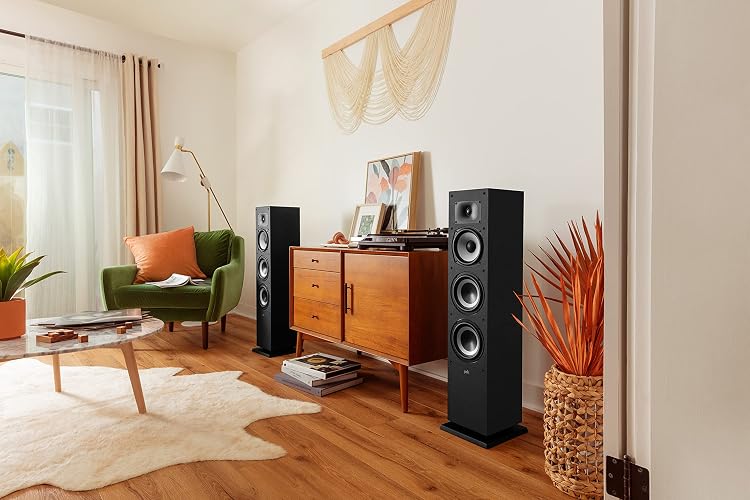 Polk Audio Monitor XT60 - Altavoz de pie | Dolby Atmos, compatible con DTS:X y Auro 3D, altavoz de agudos de 1 pulgada, woofer equilibrado dinámicamente de 6.5 pulgadas