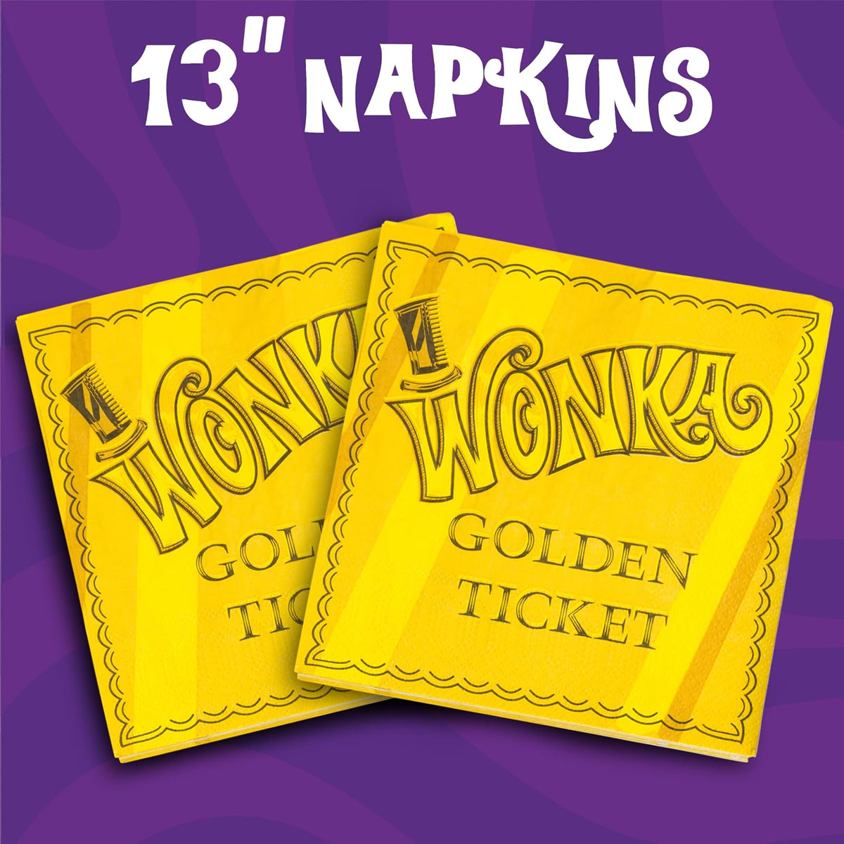Silver Buffalo dorado Ticket Willy Wonka and the Chocolate Factory - Juego de 60 unidades