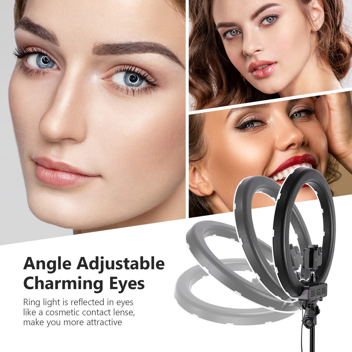 NEEWER 18-Pulgadas Luz de Anillo, 55W Regulable 5500K Luz con 240 LEDs | Color Filtro, Suave Tube, Carrying Bolsa, para YouTube TikTok, Selfies, Fotografia, Compatible con Camara y Smartphones