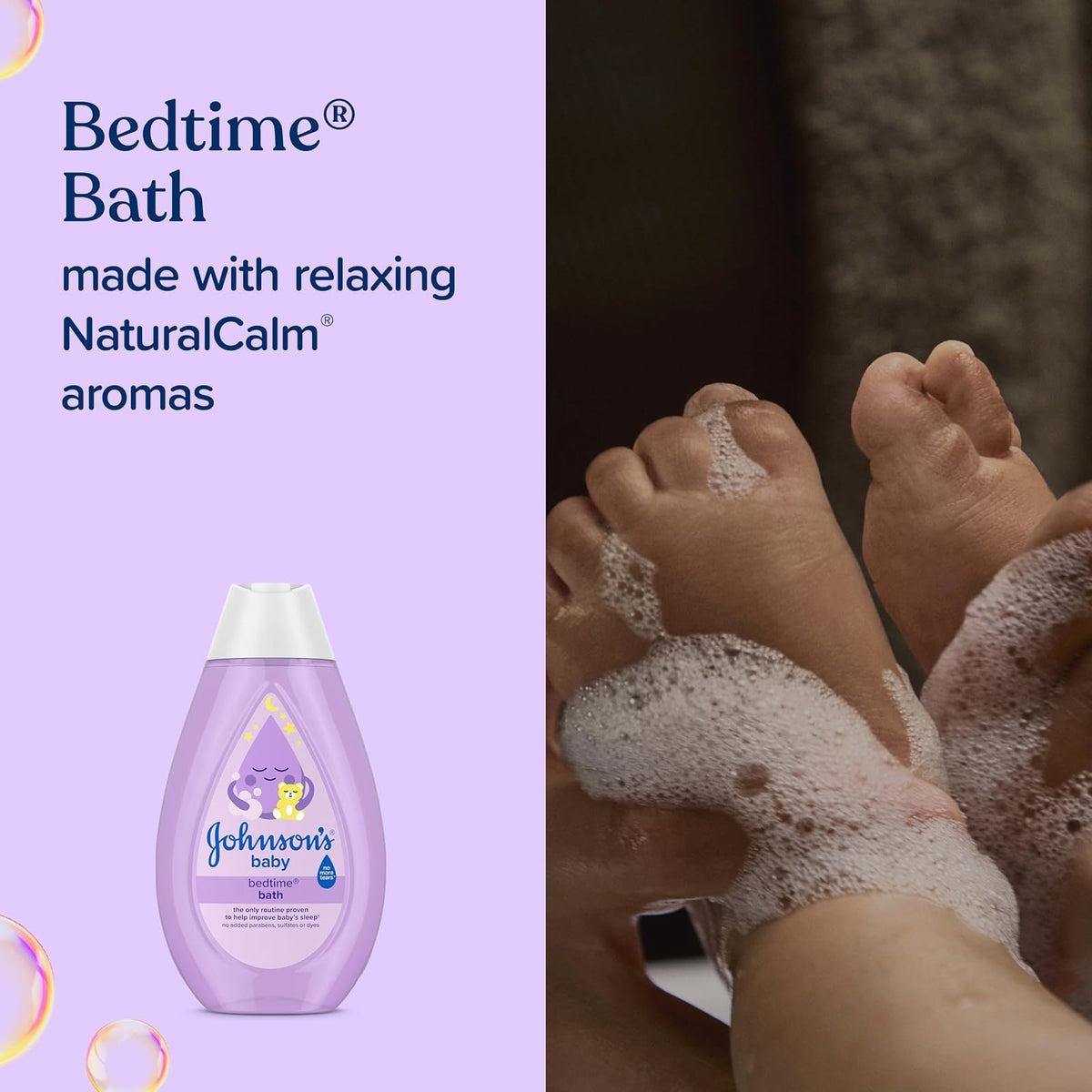 Johnson's Sleepy Time Baby Gift Set with Relaxing NaturalCalm Aromas, Bedtime Essentials, 4 items