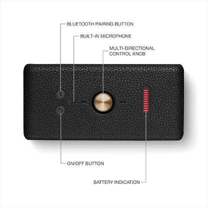 Emberton III Bocina Bluetooth Portátil – A Prueba de Agua y Polvo | Sonido Potente con Bajos Profundos | Compacta e inalámbrica para Viaje y Exterior - Negro/Láton