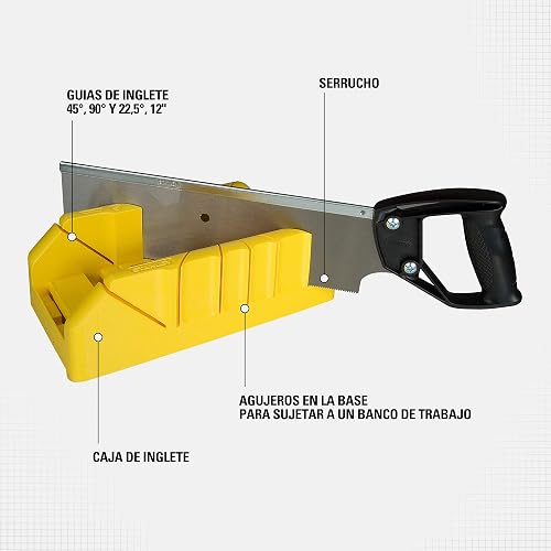 STANLEY Caja de Inglete con Serrucho para Madera 12" (304mm), 19-800