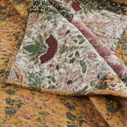 Greenland Home Antique Chic 100% algodón Manta Decorativa Patchwork auténtico, Tamaño 152 x 127 cm, Multicolor
