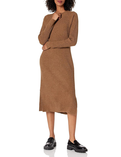 The Drop Mujer Renata Vestido Midi Acanalado Slounge