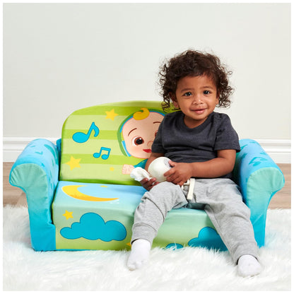 Marshmallow Furniture Sofá 3 en 1 Cocomelon Convertible para Niños con Manta