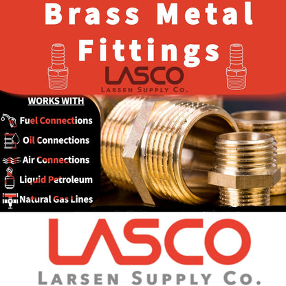 LASCO 17-5833 Adaptador de latón abocinado hembra de 3/8 pulgadas por abocinado macho de 1/2 pulgada