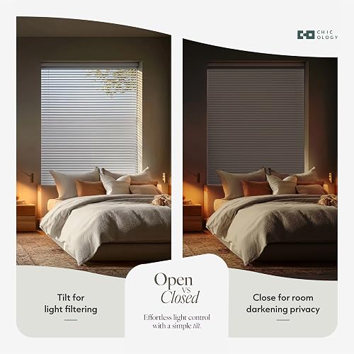 CHICOLOGY - Mini persianas para ventanas de interior, 17 pulgadas de ancho x 72 pulgadas de alto, persianas de vinilo horizontales blancos, inalámbricas, fáciles de instalar, elegante ajuste de perfil