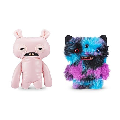 S001-FUGGLER-BUTT Ugly Pets 9"-Series 1-Plush 2PK(Squidge - Hairless Rat and Reek-O - Black Cat)-Window BOX-12PCS/CTN