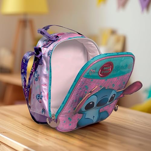 Ruz Lonchera Infantil y Preescolar | Stitch | 100% Poliéster Capacidad 3 Litros | Lonchera con Diseño para Niños con Compartimento Interno y Cierre de Cremallera | Recomendado desde 3 años