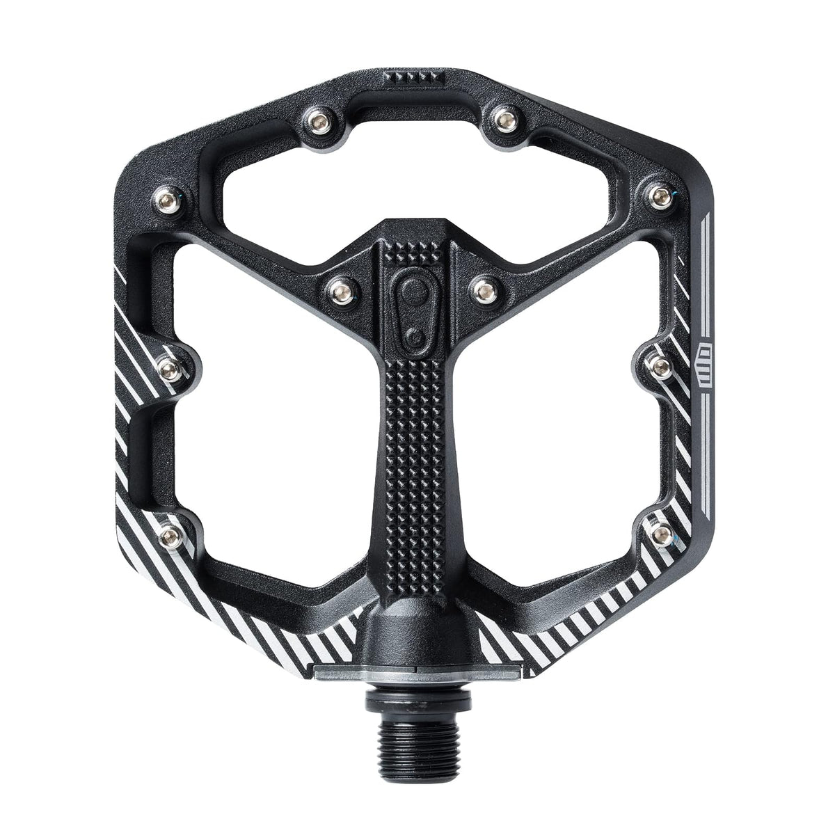 Crankbrothers Stamp Pedales Planos para Bicicleta – Tamaño específico, Ligero, versátil y Duradero - Sello 7 - Negro - - CH