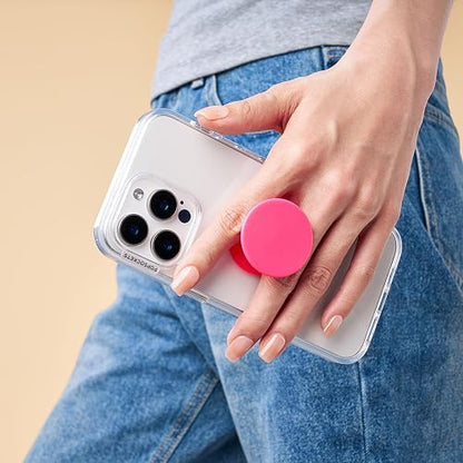 PopSockets - Empuñadura para teléfono con Soporte expandible, Agarre calcomanía, Color Rosa neón