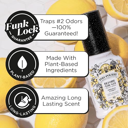 Poo-Pourri PP-004-CB Before-You-Go Toilet Spray, Original Citrus Scent, 4 oz Bottle