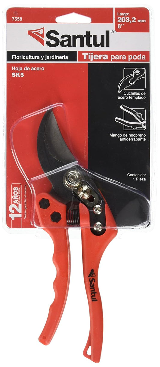 Santul 7558 Tijeras para Poda a Una Mano 8", Acero templado