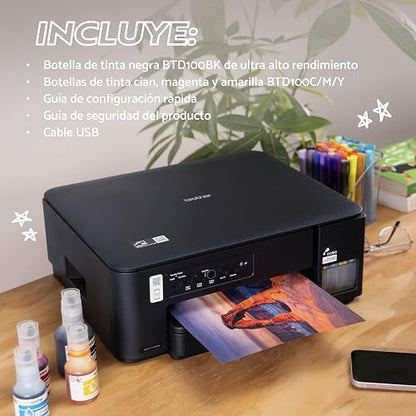 Brother Multifuncional InkBenefit Tank DCP-T430W, Tinta Continua, Wi-Fi | Tecnología InkBenefit Tank, Impresión Wi-Fi 5GHz, Tinta Recargable, Impresión 7,500 Págs. en Negro y 5,000 Págs. en Color