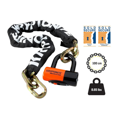 Kryptonite New York Chain with EV Series 4 Disc Lock