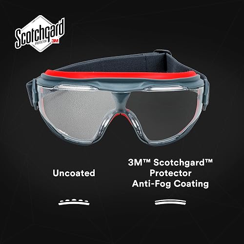 3M GoggleGear 500 Series GG501SGAF, Clear Scotchgard Anti-fog lens