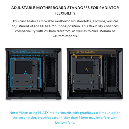 Lian LI Dynamic Mini V2 Black – Cristal Temp ATX/mATX en un Pro Compact Gamer Case
